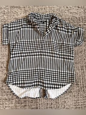 Madewell Black & White checkered top